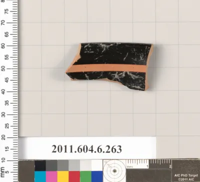 Terracotta rim fragment of an open shape