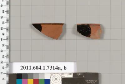 Terracotta rim fragments of kylikes (drinking cups)
