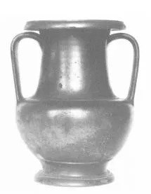 AMPHORA, NECK (SOUTH ITALIAN, BLACK GLAZE)