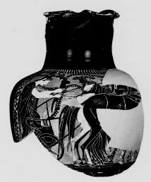 OINOCHOE, FRAGMENT (ATHENIAN, BLACK-FIGURE)