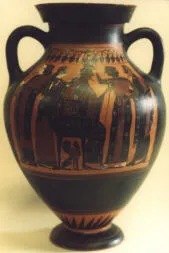 AMPHORA, BELLY, TYPE B (ATHENIAN, BLACK-FIGURE)