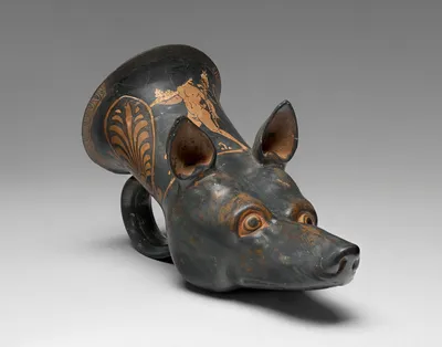 Apulian Dog Head Rhyton
