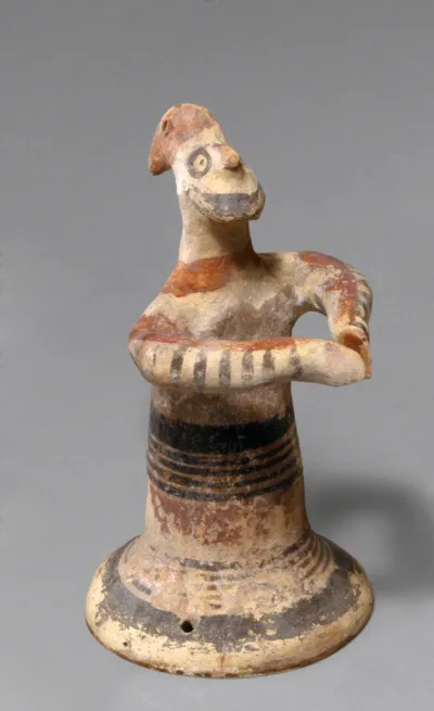 Terracotta statuette of a man
