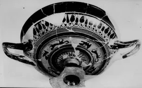 CUP DROOP, FRAGMENT (ATHENIAN, BLACK-FIGURE)