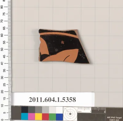 Terracotta fragment of a kylix (drinking cup)