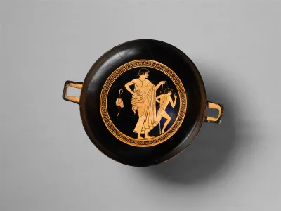 Terracotta kylix (drinking cup)