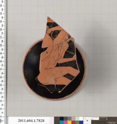 Terracotta fragment of a kylix (drinking cup)