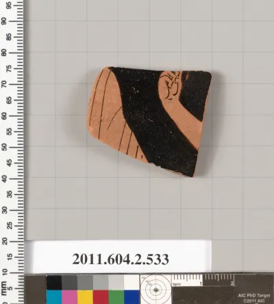 Terracotta fragment of a column-krater (bowl for mixing wine and water)