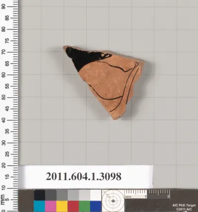 Terracotta fragment of a kylix (drinking cup)