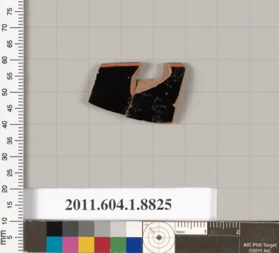 Terracotta rim fragment of a kylix (drinking cup)