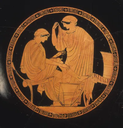 Schale (Attische Trinkschale: Im Frauengemach)