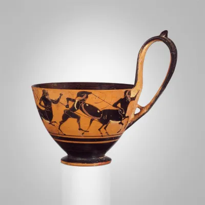 Terracotta kyathos (cup-shaped ladle)
