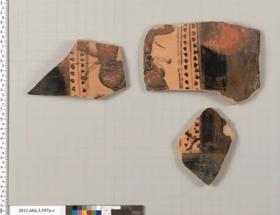 Terracotta fragments of a column-krater (bowl for mixing wine and water)