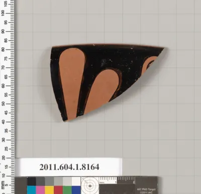 Terracotta rim fragment of a kylix (drinking cup)