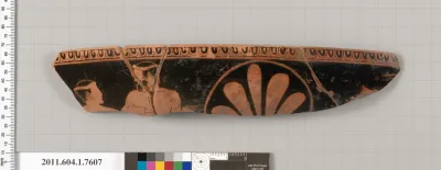 Terracotta fragment of a kylix (drinking cup)