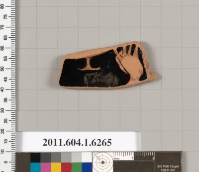 Terracotta fragment of a kylix (drinking cup)