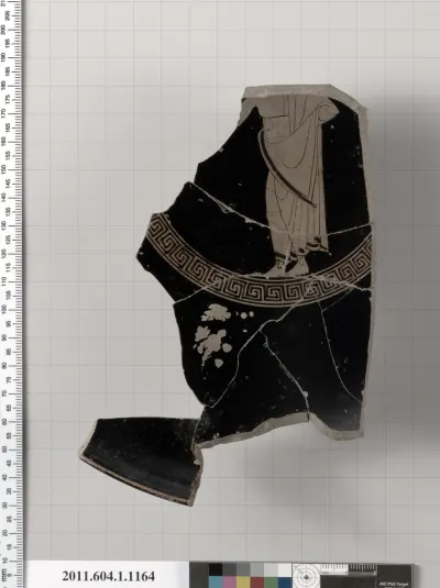 Terracotta fragment of a kylix (drinking cup)