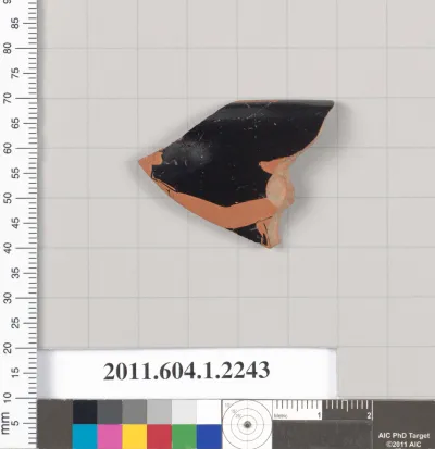 Terracotta rim fragment of a kylix (drinking cup)