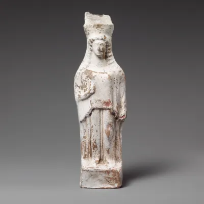Terracotta statuette of a goddess