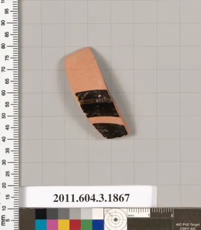 Terracotta fragment of a kylix: Lip cup (drinking cup)