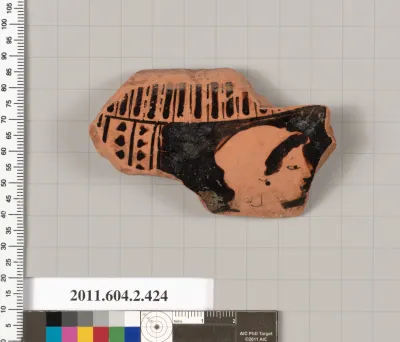 Terracotta fragment of a column-krater (bowl for mixing wine and water)