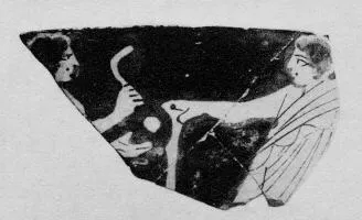 SKYPHOS, FRAGMENT (ATHENIAN, RED-FIGURE)