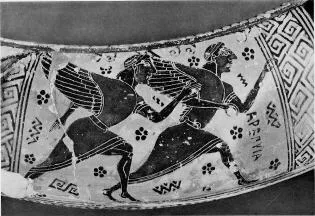 BOWL, FRAGMENTS (PROTOATTIC, BLACK-FIGURE)