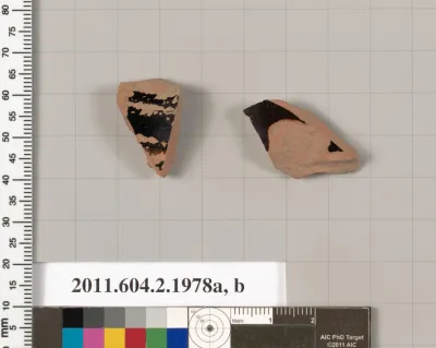 Terracotta fragments of pots; glazed on the inside