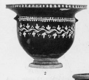 KRATER, BELL (SOUTH ITALIAN, GNATHIAN, BLACK GLAZE)