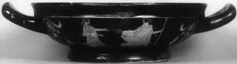 CUP, STEMLESS (ATHENIAN, RED-FIGURE)