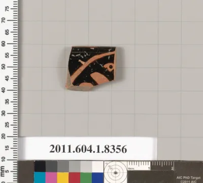 Terracotta rim fragment of a kylix (drinking cup)