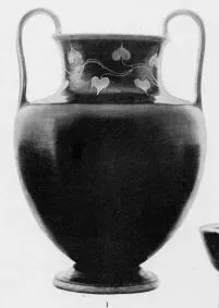 AMPHORA, BELLY (SOUTH ITALIAN, BLACK GLAZE)