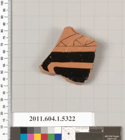 Terracotta fragment of a kylix (drinking cup)