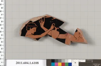 Terracotta fragment of a kylix (drinking cup)