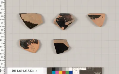 Terracotta rim fragments of kylikes (drinking cups)
