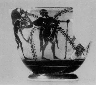 KYATHOS, FRAGMENT (ATHENIAN, BLACK-FIGURE)