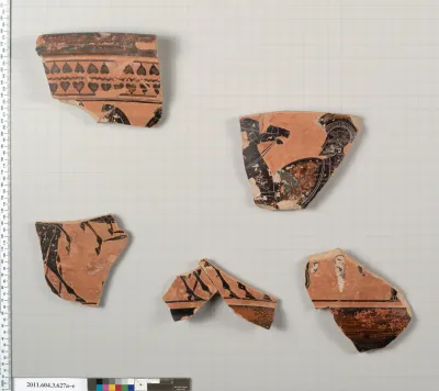 Terracotta fragments of a calyx-krater (bowl for mixing wine and water)