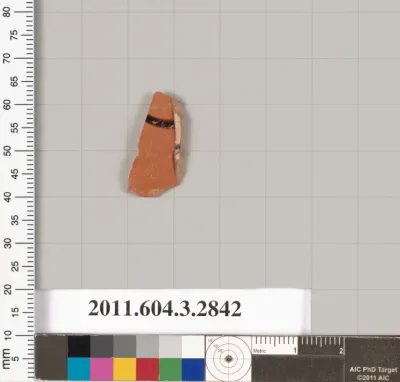 Terracotta fragment of a closed shape
