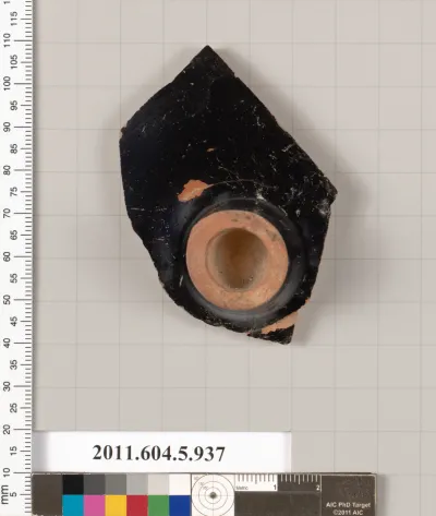 Terracotta fragment of a kylix (drinking cup)