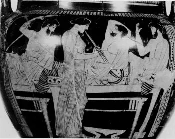 KRATER, COLUMN (ATHENIAN, RED-FIGURE)