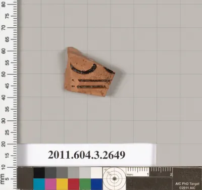 Terracotta fragment of a closed shape
