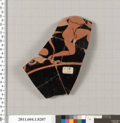 Terracotta fragment of a kylix (drinking cup)