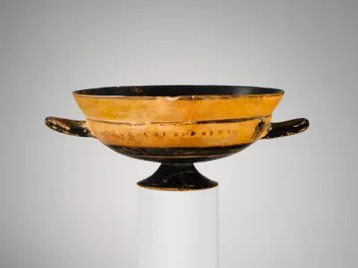 Terracotta kylix: Siana cup (drinking cup)