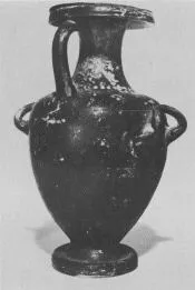 HYDRIA (SOUTH ITALIAN, GNATHIAN, BLACK GLAZE)