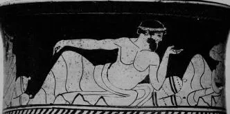 FIGURE VASE (ATHENIAN, RED-FIGURE)