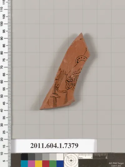 Terracotta fragment of a kylix (drinking cup)