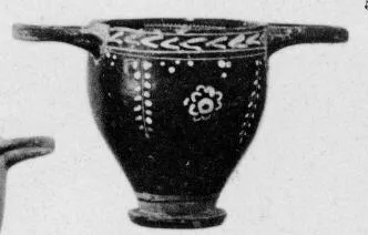 SKYPHOS (SOUTH ITALIAN, GNATHIAN, BLACK GLAZE)