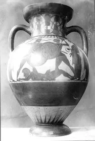 AMPHORA, NECK (ATHENIAN, BLACK-FIGURE)
