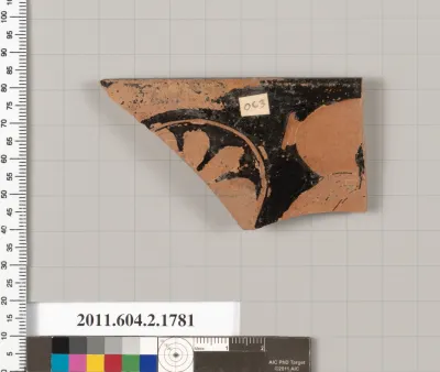 Terracotta rim fragment of a skyphos (deep drinking cup)