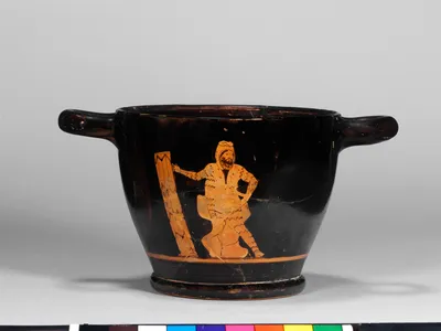 Napf (rotfiguriger Skyphos, Attischer Trinkbecher)
